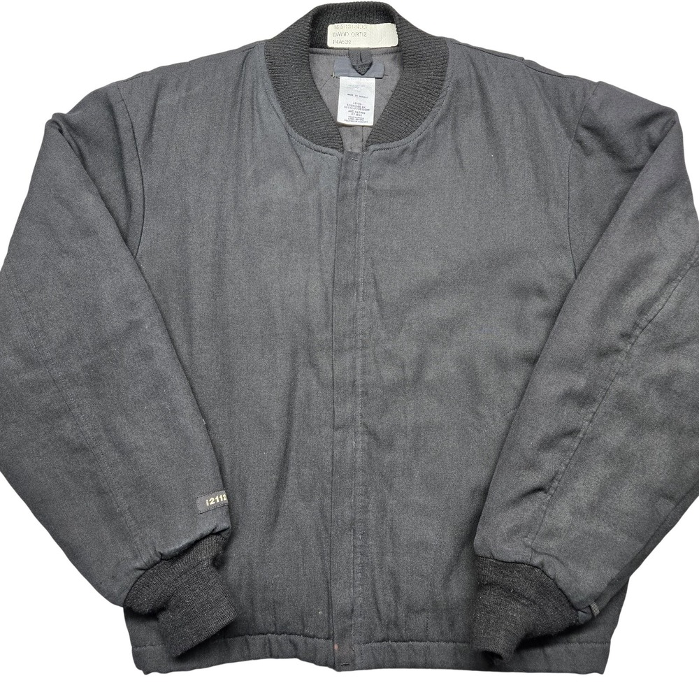 Workrite Jacket Mens Large Black FR Nomex Bomber Insulated 530NX45 BK Aramid